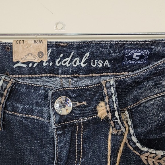 LA Idol USA Embellished Back Pocket Jeans Size 5 - Picture 8 of 9
